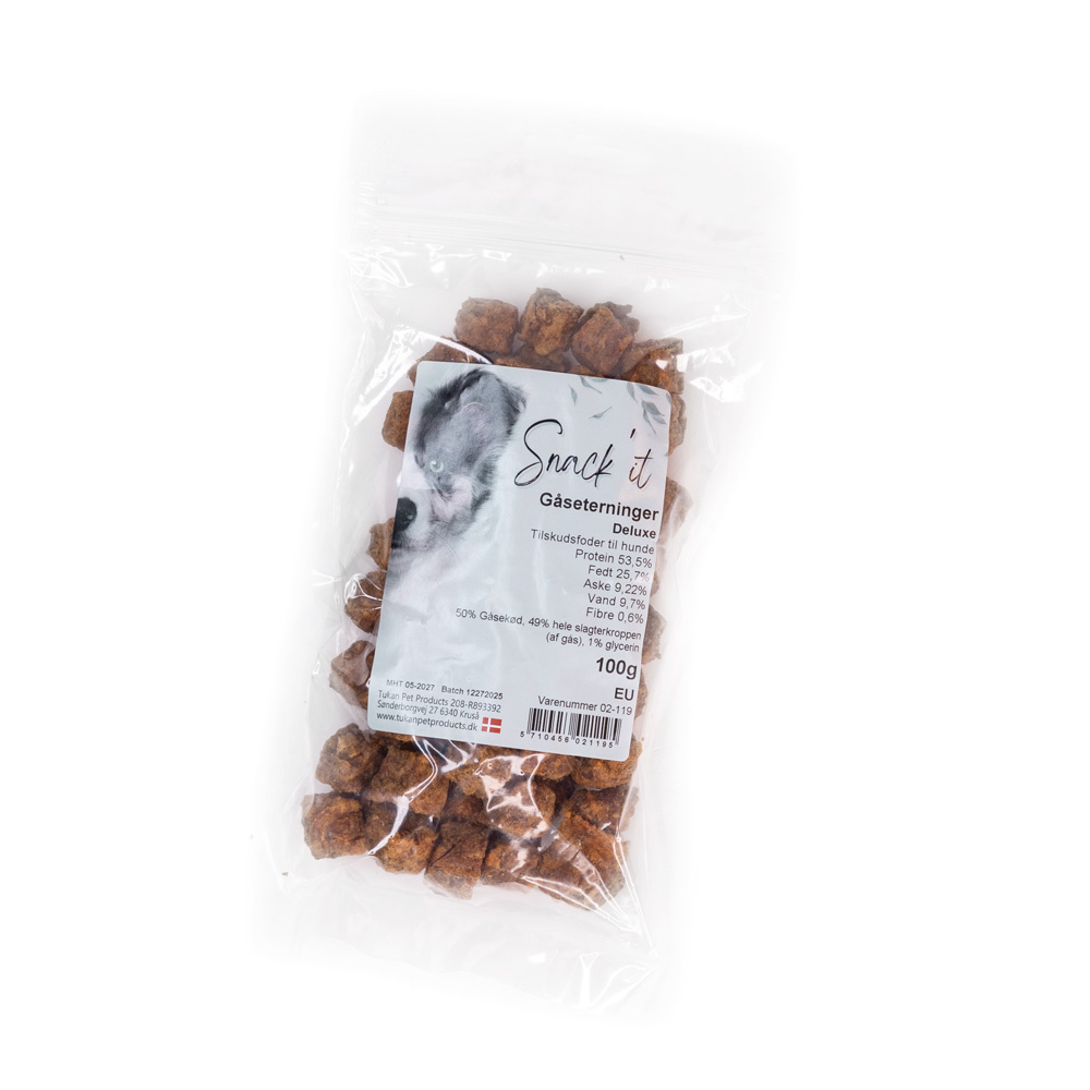 Snack'it | Deluxe | Gåseterninger 100g
