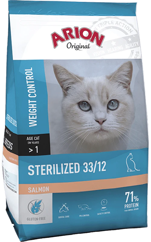 Arion Original Cat | Streilized Salmon | Adult | 7,5 kg | UDLØBER D. 21.06.26