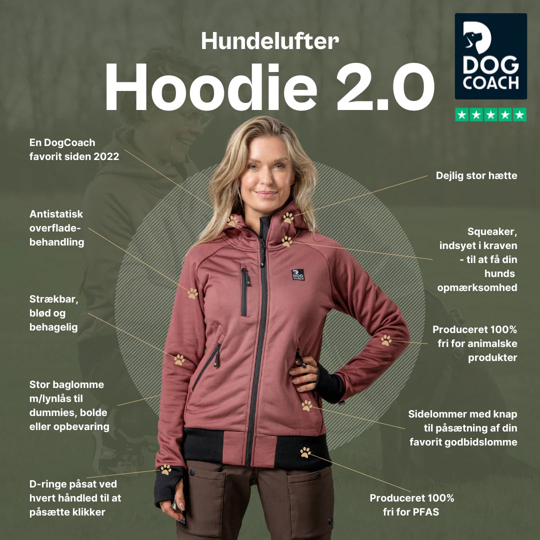 Hundelufter Hoodie 2.0 | Unisex | Rosewood | Lola