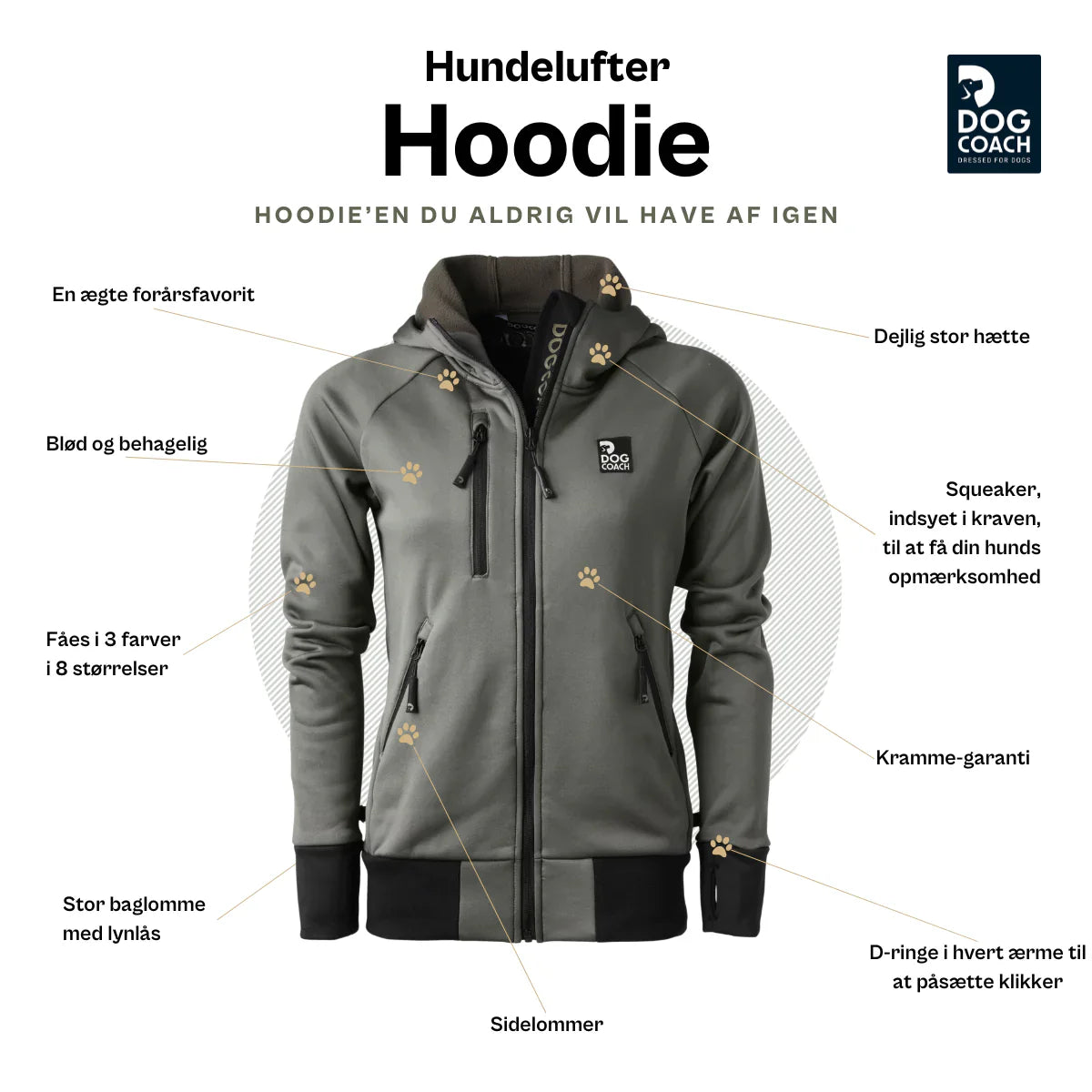 DC | Hundelufter Hoodie | Sort | Luna | Unisex