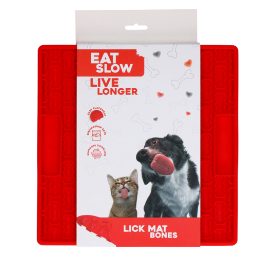 Eat Slow - Live Longer | Lick Mat | Bones