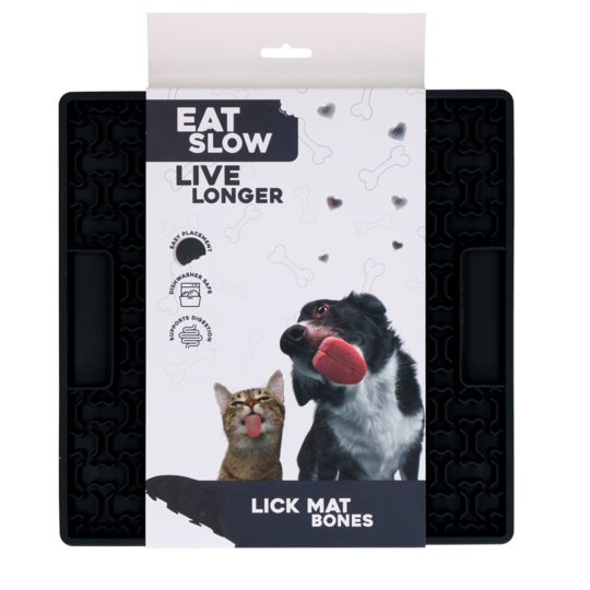Eat Slow - Live Longer | Lick Mat | Bones