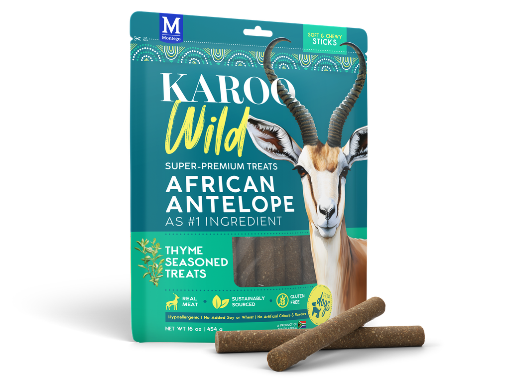 Karoo Wild | Soft & Chewy Sticks | Antilope & Thyme | 454g