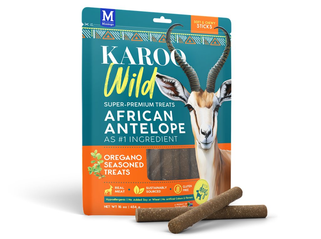 Karoo Wild | Soft & Chewy Sticks | Antilope & Oregano | 454 kg