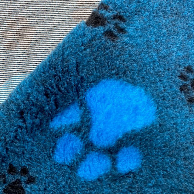 Vetbed | Blå m. Petroliumsblå Pote (stor) | Skridsikker