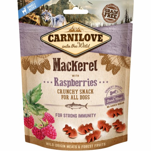 Carnilove Wild | Crunchy Snack | Makrel & Hindbær 200g