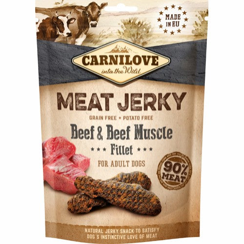 Carnilove Wild | Meat Jerky | Oksekød & Oksekødsmuskler Filet 100g