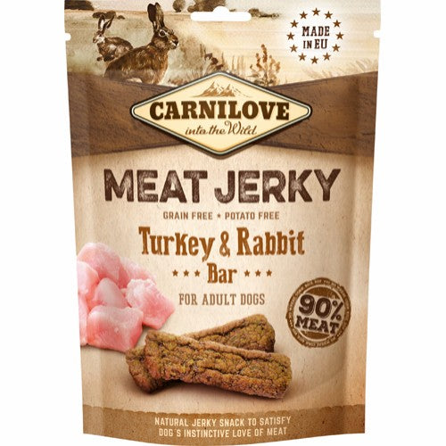 Carnilove Wild | Meat Jerky | Kanin & Kalkun Bar 100g