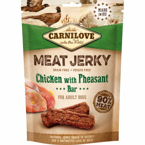Carnilove Wild | Meat Jerky | Kylling & Fasan Bar 100g