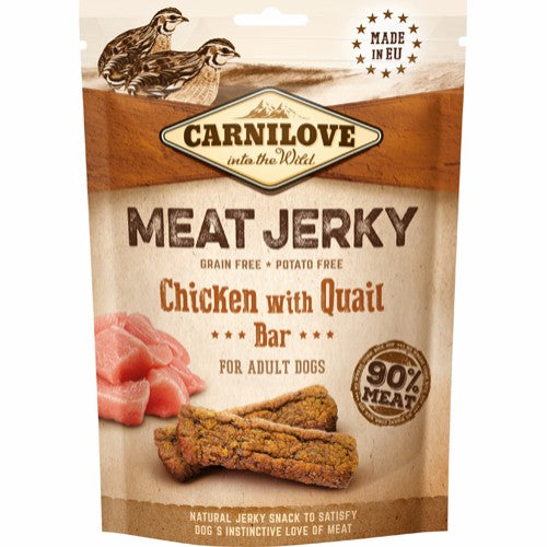 Carnilove Wild | Meat Jerky | Vagtel & Kylling Bar 100g