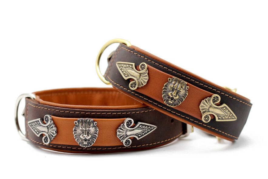 Maul | Læderhalsbånd Kairo| Brun & Cognac M. Sølv