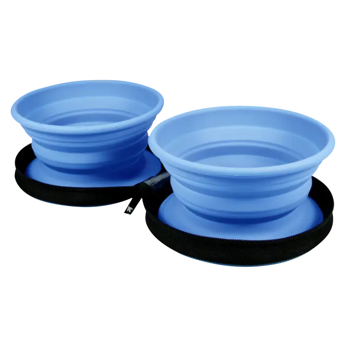 Kiwiwalker | Double Travel Bowl | Blå | 2x350 ml