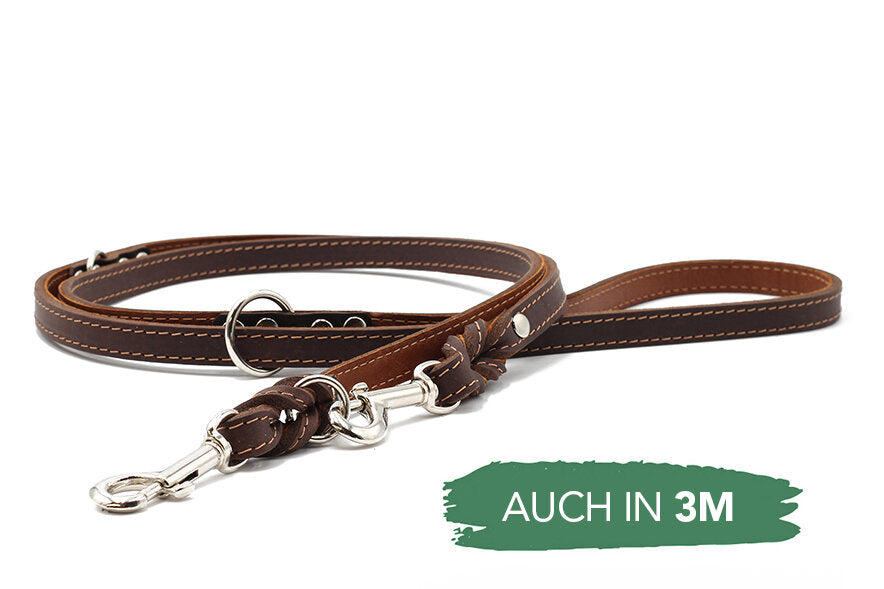 Maul | Læderline Klasisk Brun & Cognac | 2 M | M. Sølv