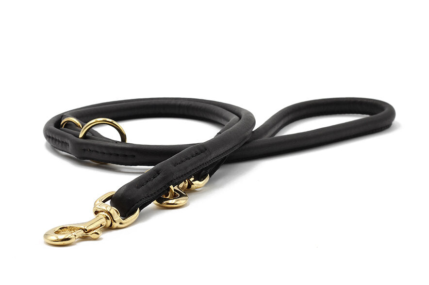 Maul | Læderline Rundsyet Sort | 2 M | M. Guld