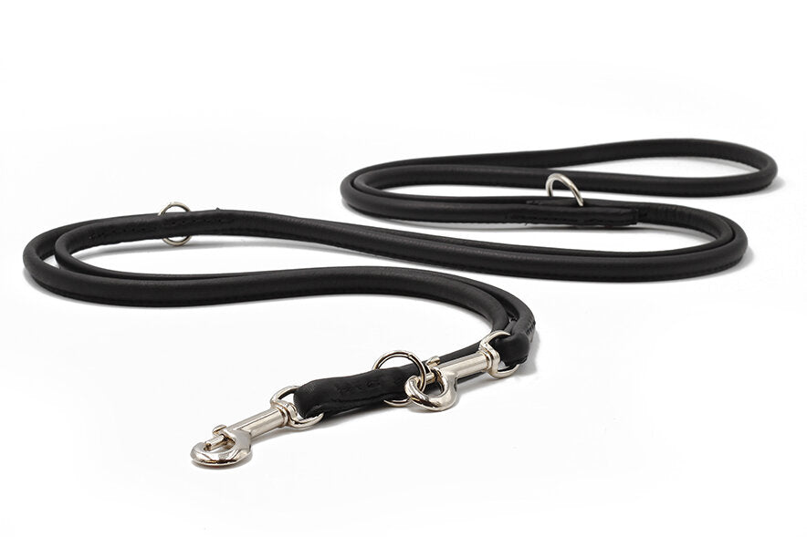 Maul | Læderline Rundsyet Sort | 3 M | M. Sølv