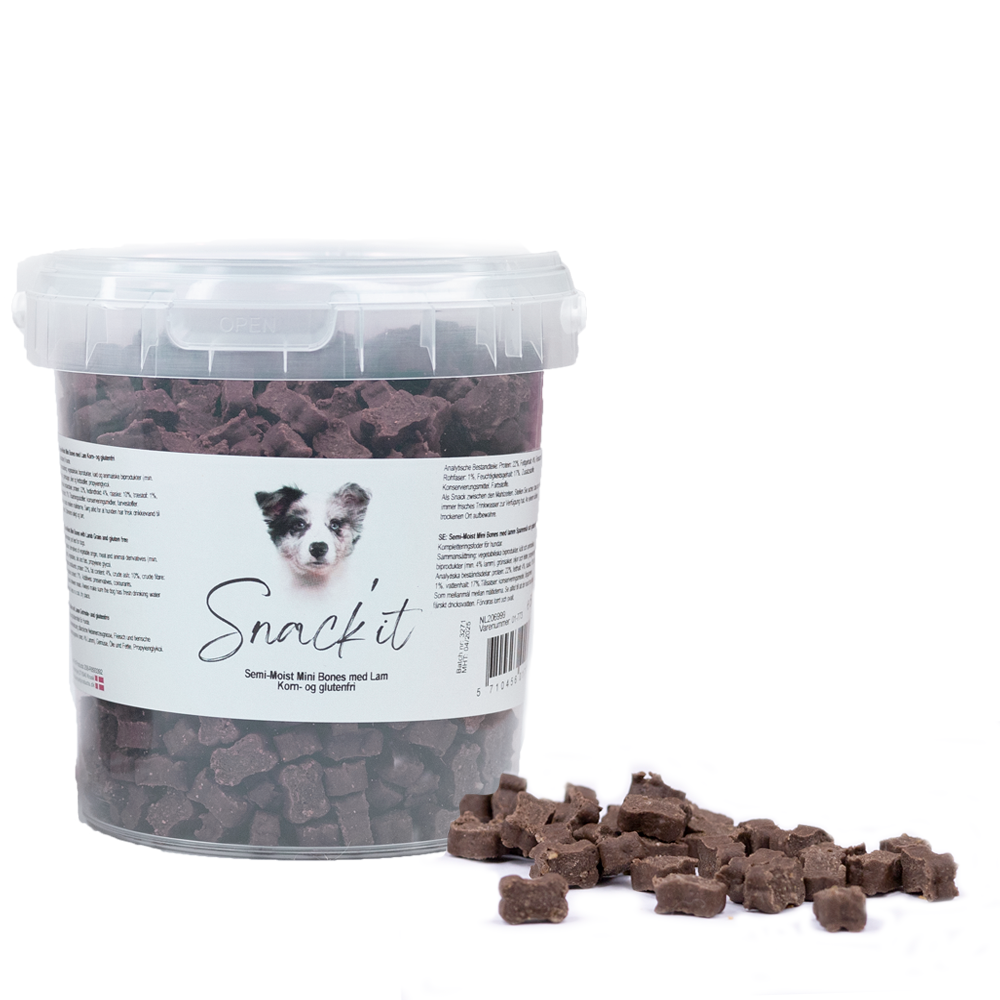 Snack'it | Semi-Moist Mini Bones | Lam 500g