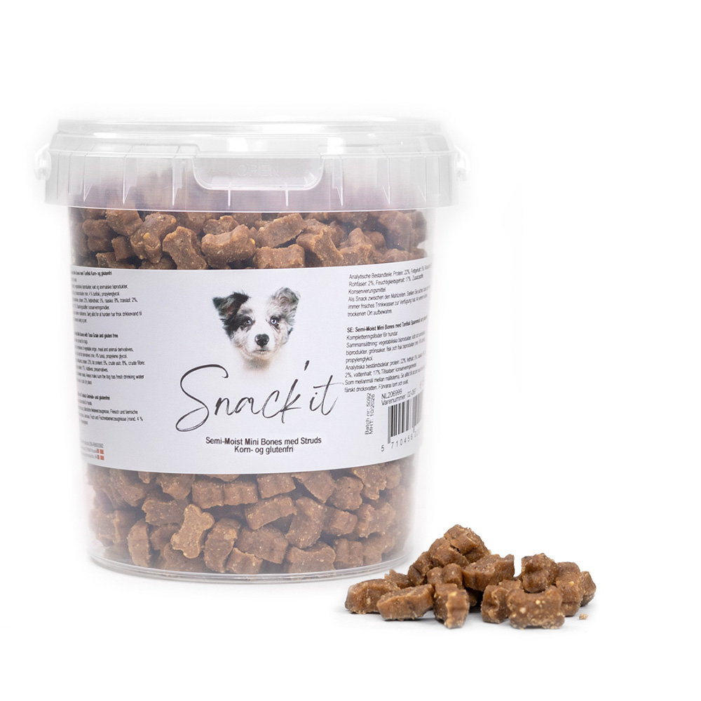 Snack'it | Semi-Moist Mini Bones m. Struds| 500g