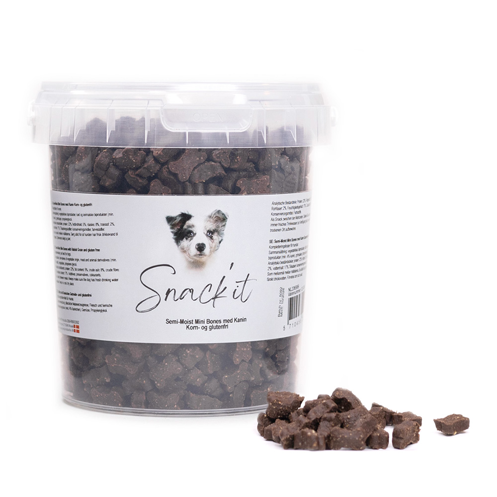Snack'it | Semi-Moist Mini Bones m. Kanin| 500g