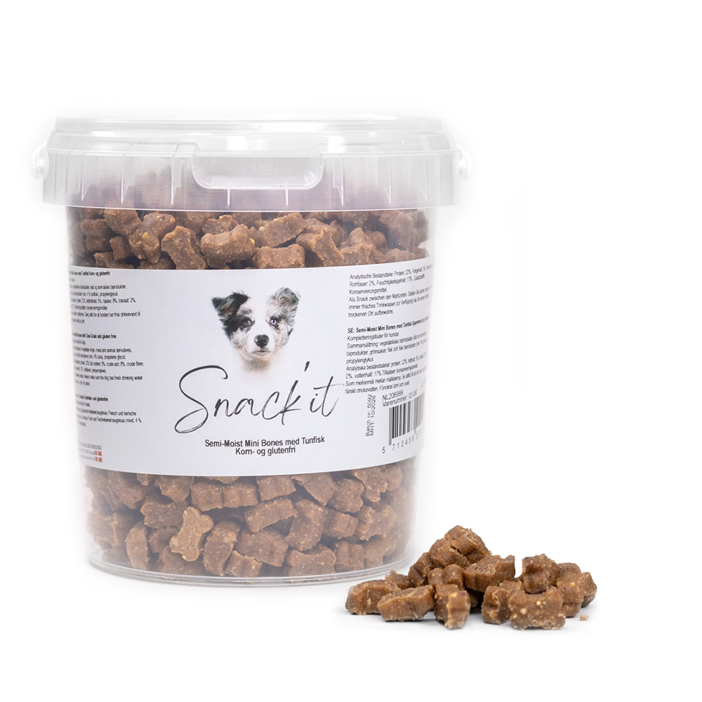 Snack'it | Semi-Moist Mini Bones m. Tunfisk| 500g