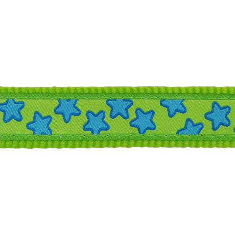 Red Dingo | Stars Turquoise on Lime Green | Line