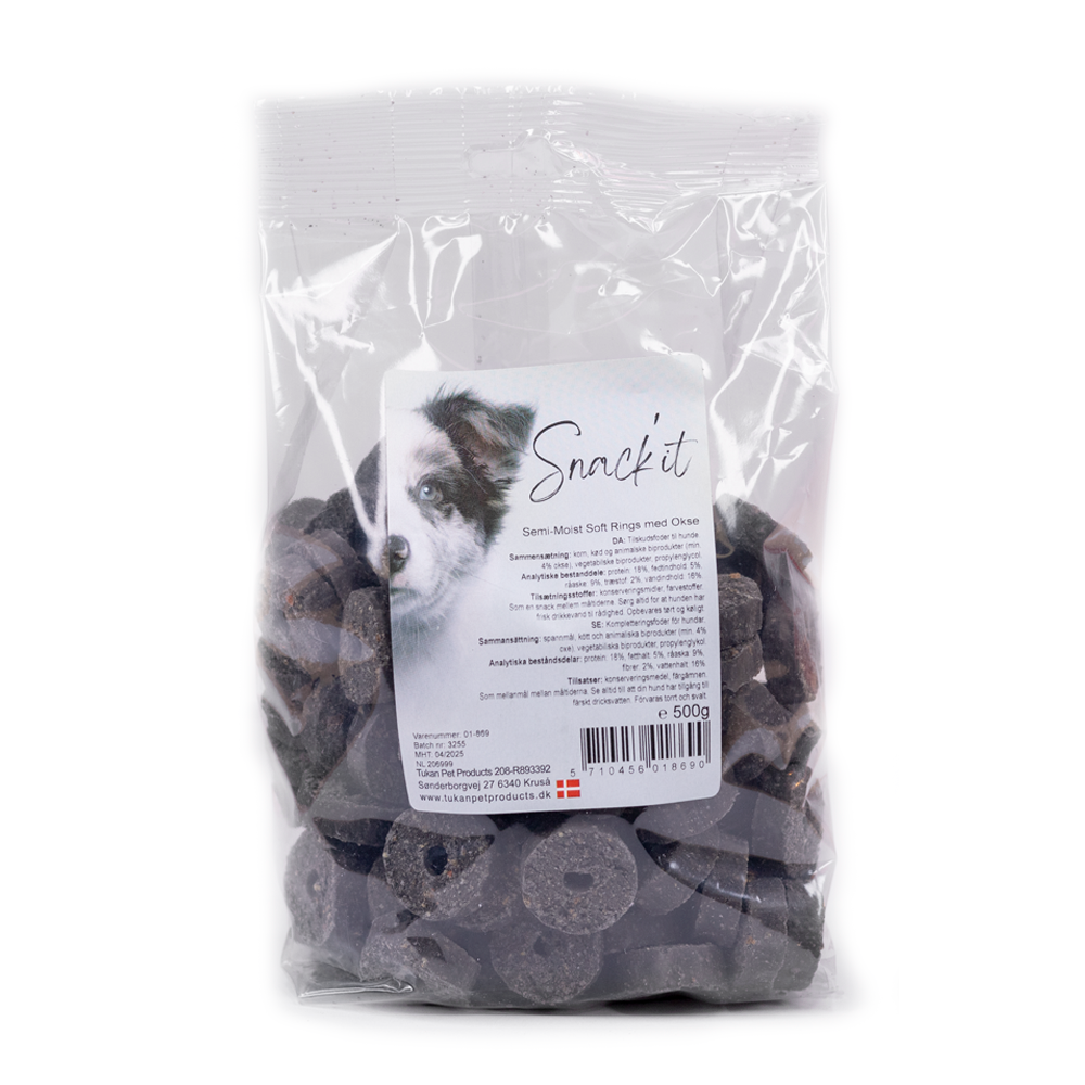 Snack'it | Semi-Moist Soft Rings | Okse 500g