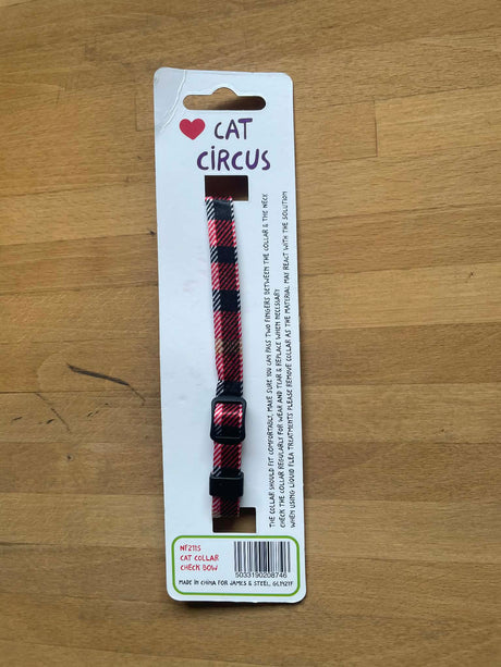 Halsbånd til kat | Rød med sløjfe