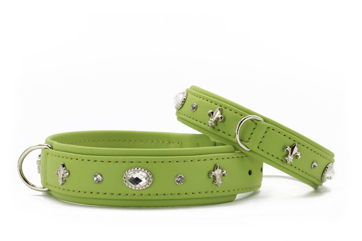 Maul | Diamant Læderhalsbånd sommer Edition | Pistacie