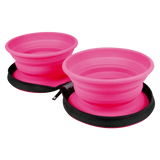 Kiwiwalker | Double Travel Bowl | Pink | 2x350 ml