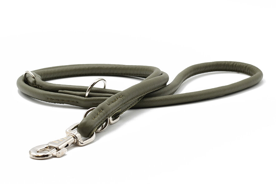 Maul | Læderline Rundsyet Khaki | 2 M | M. Sølv