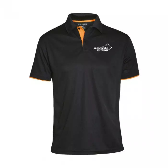 Arrak Outdoor | Function Polo Women | Black M. Orange kant